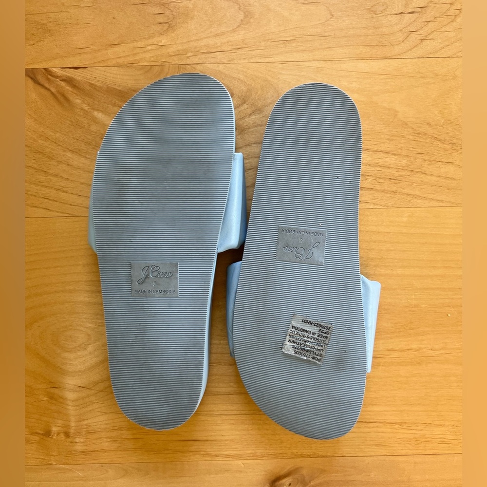 J. Crew Pacific Scrunchie-strap Slides in Blue Mist - Picture 6 of 8